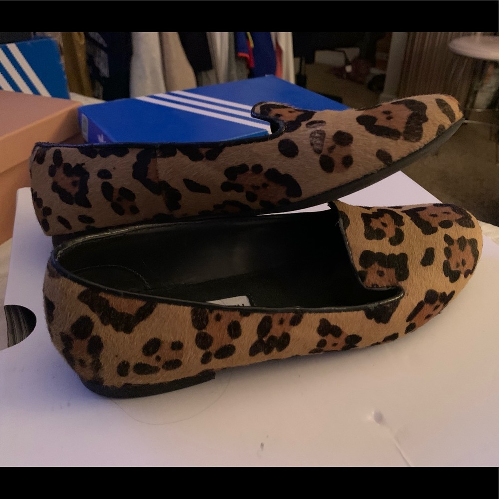 Steve Madden leopard loafers